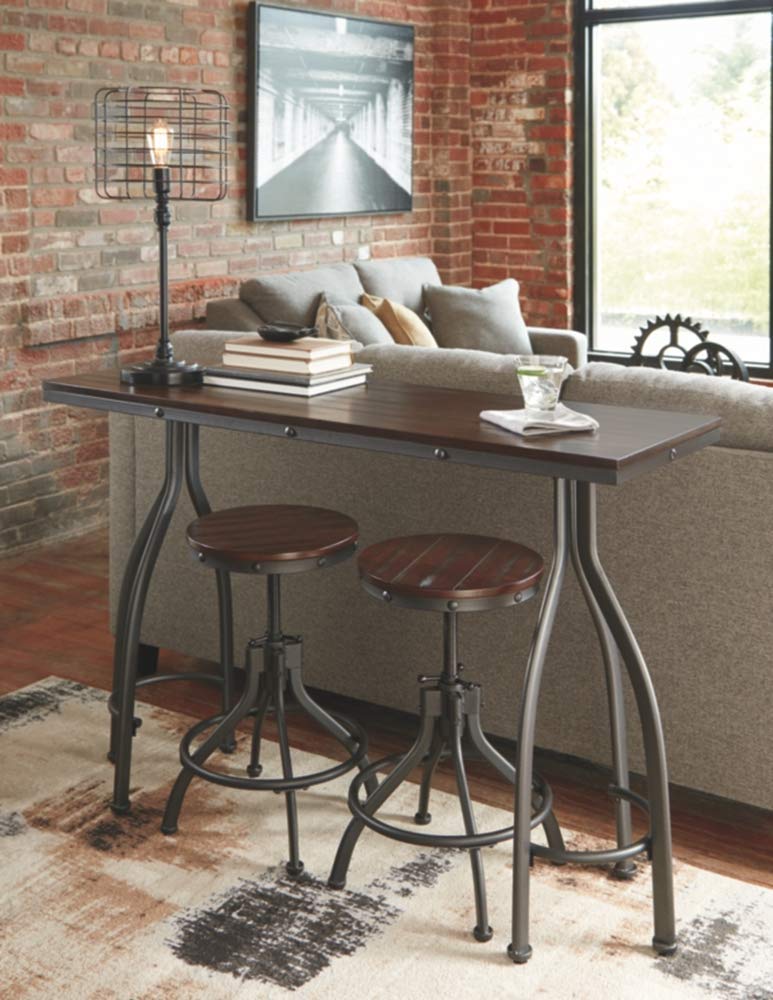 Odium Urban Counter Height Dining Table Set with 2 Bar Stools, Gray