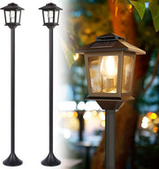 63" Solar Lamp Lights Outdoor 2 Pack  Floor Lamp,Powered Lights