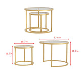 Gold Nesting Coffee Table Set of 2