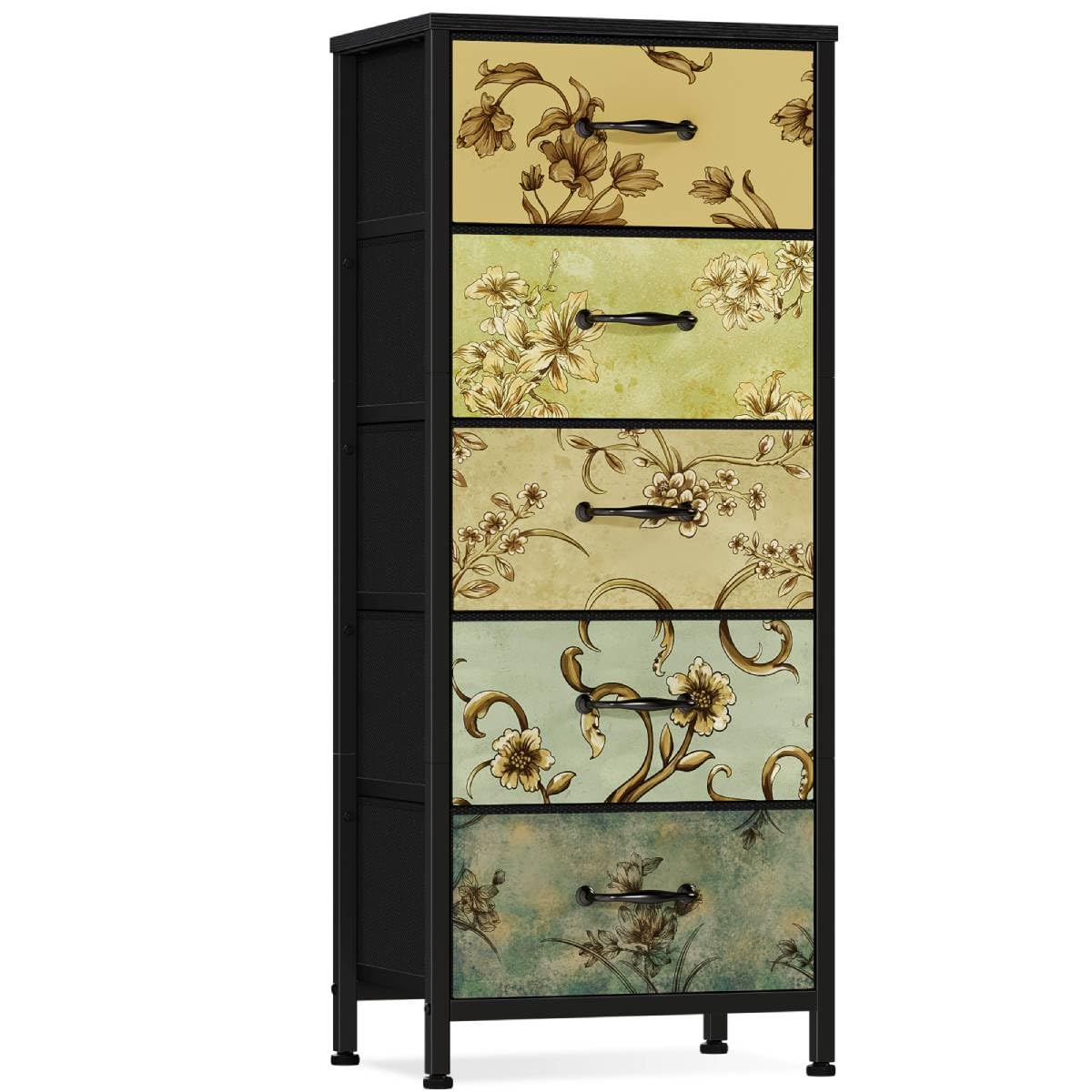 Vertical Dresser for Bedroom, Tall Skinny Storage Tower