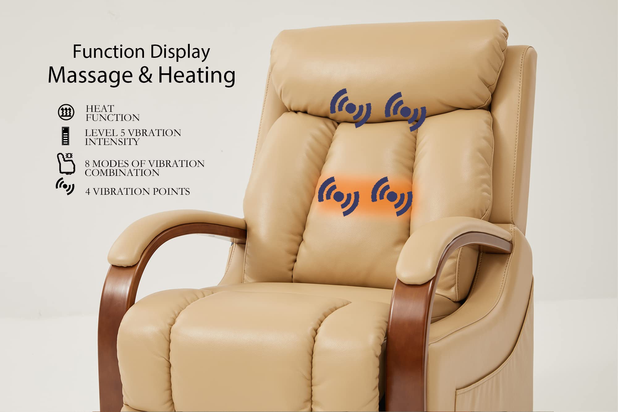 Small Lift Chair Recliners with Massage and Heat, Dual Motor Power Lift Sofa