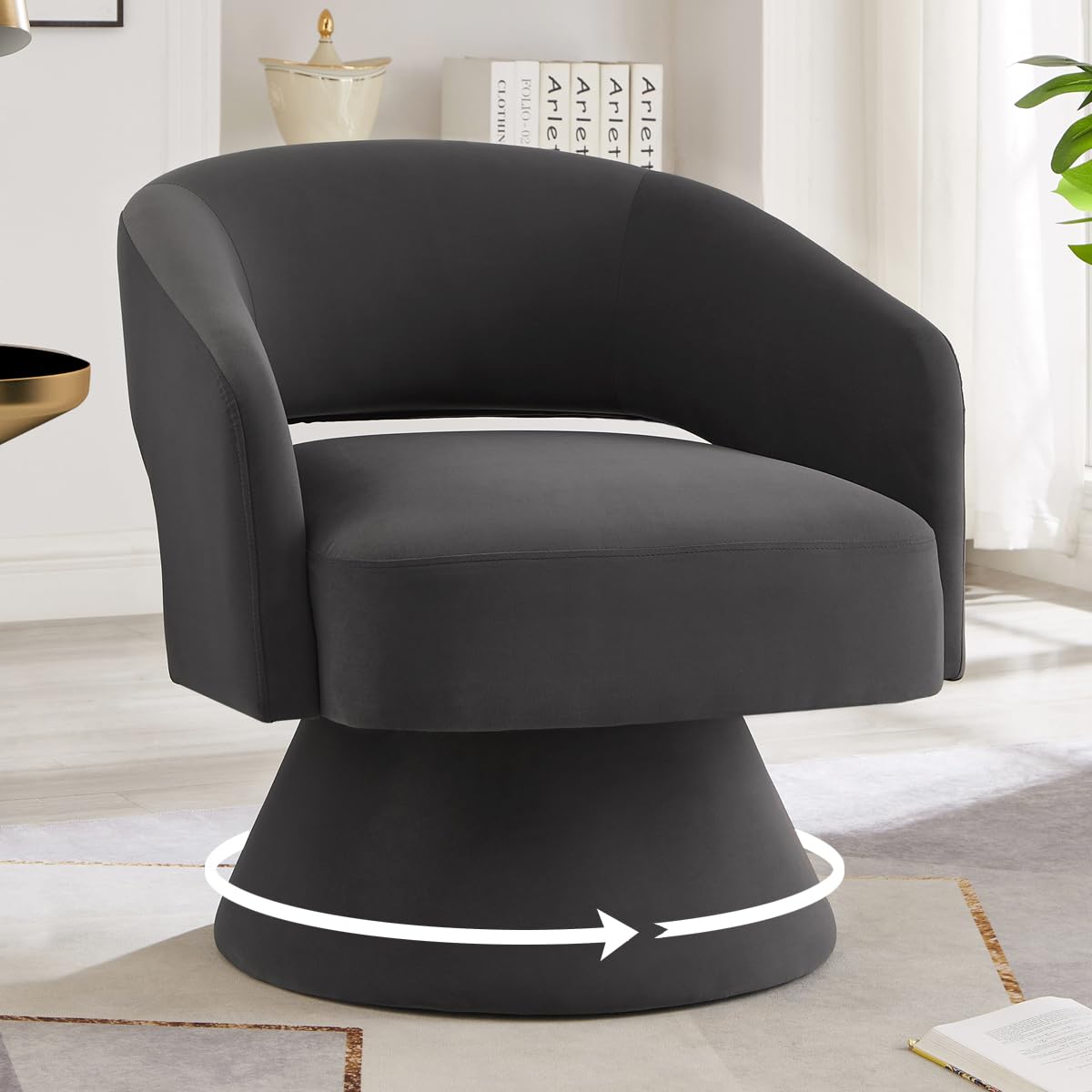 Modern 360 Degree Swivel Accent Chair Armchair