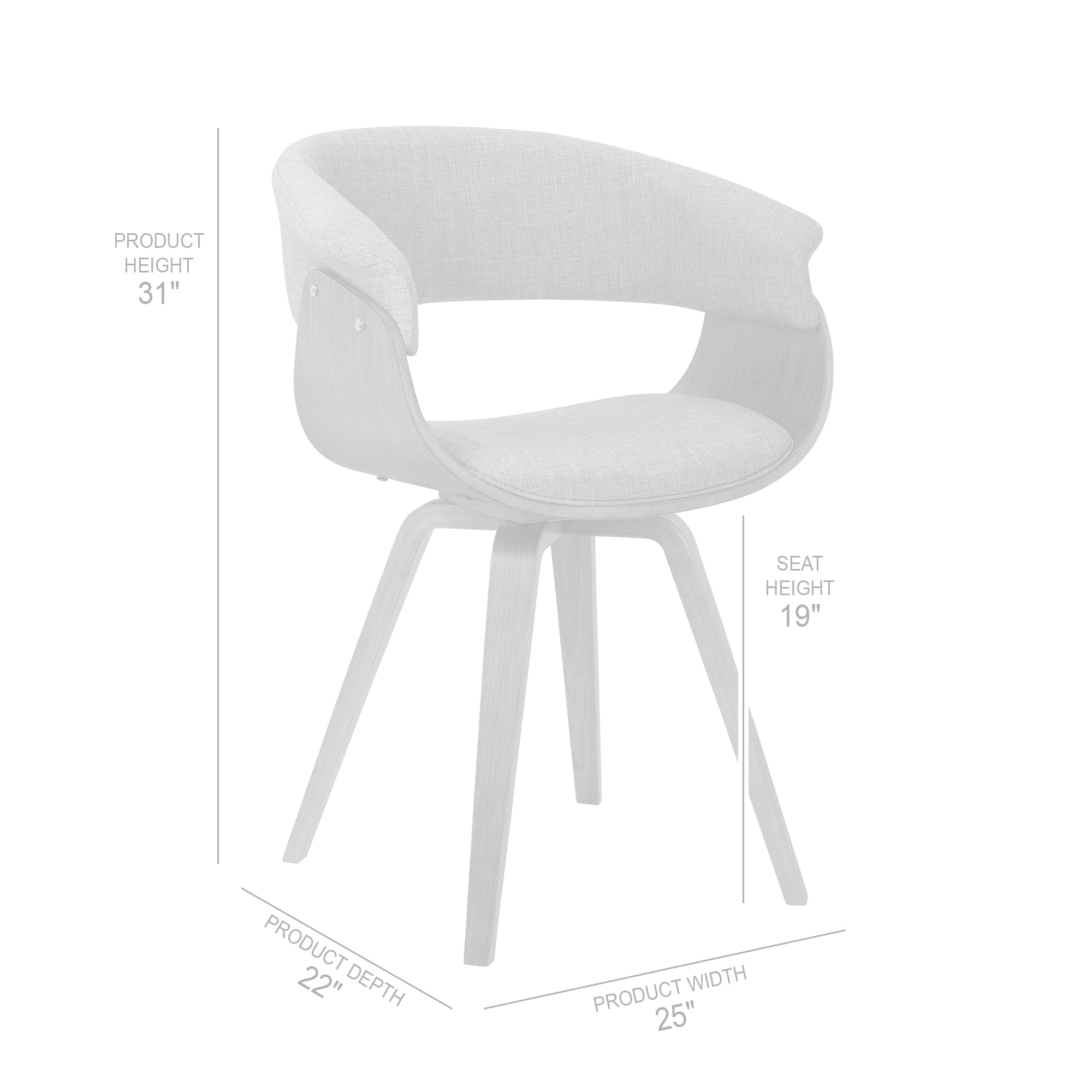Summer Chair in Green Fabric and Walnut Wood Finish 31" x 25" x 22"