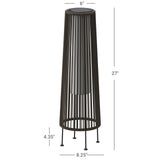 Outdoor Solar Lamp Resin Wicker Solar Light for Yard, Garden and Pathway