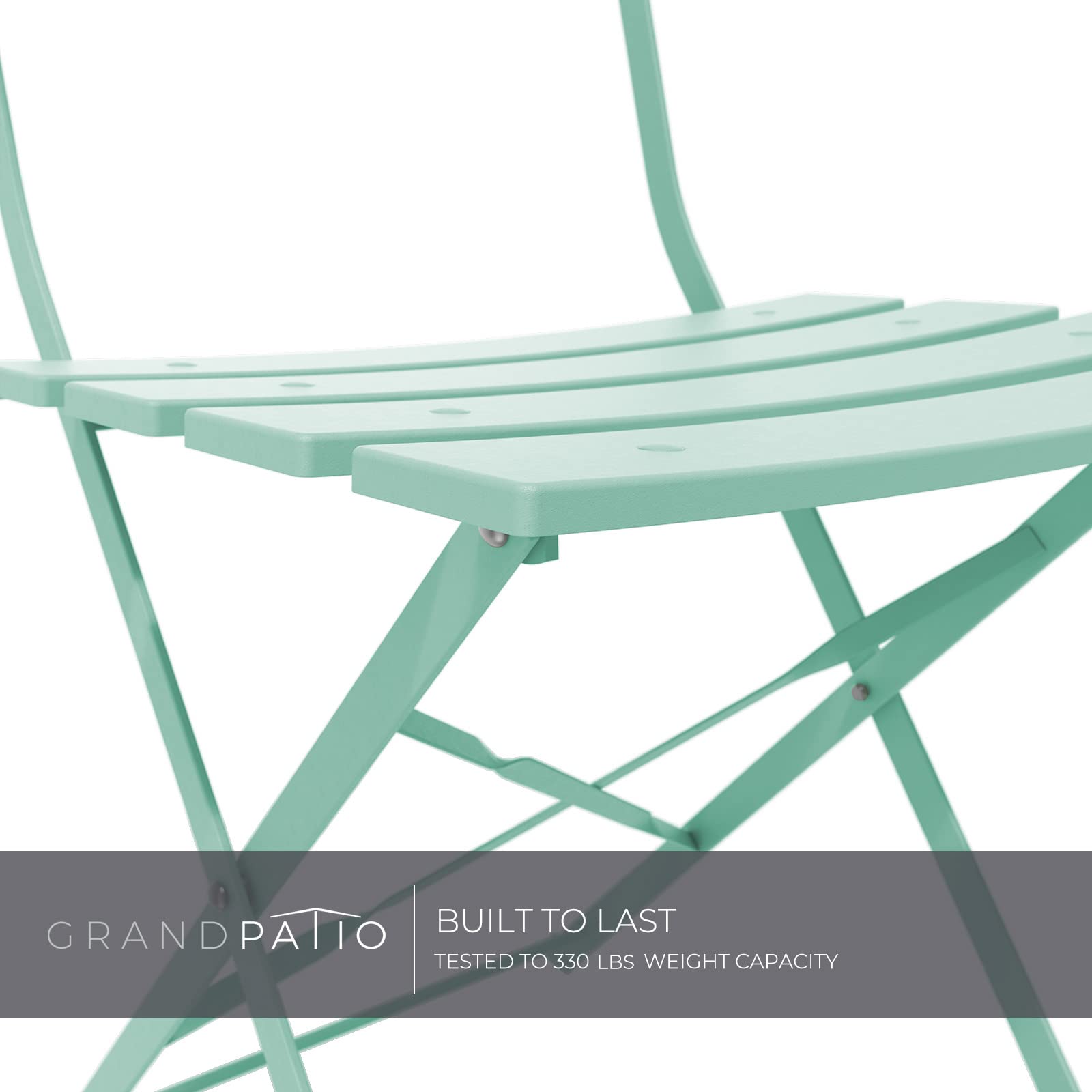 3-Piece Bistro Set Folding Outdoor Furniture Sets with Premium Steel Frame