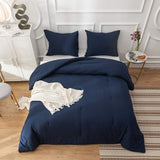 Navy Blue Comforter Set Queen Navy Blue Bedding Set Soft Dark Navy Bedding Comforter