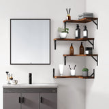 Floating Corner Shelves for Wall Décor Storage, Wall Shelves Set of 4