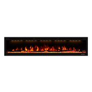 Electric Fireplace 74 Inches Fireplace Recessed