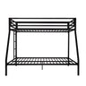 Metal Bunk Bed Twin Over Full Size with Removable Stairs, Heavy Duty Sturdy Frame