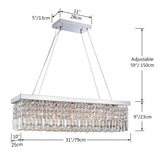 5-Lights K9 Crystal Chandelier Modern Chandelier