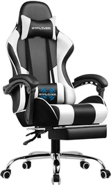 Gaming Chair, Computer Chair with Footrest and Lumbar Support