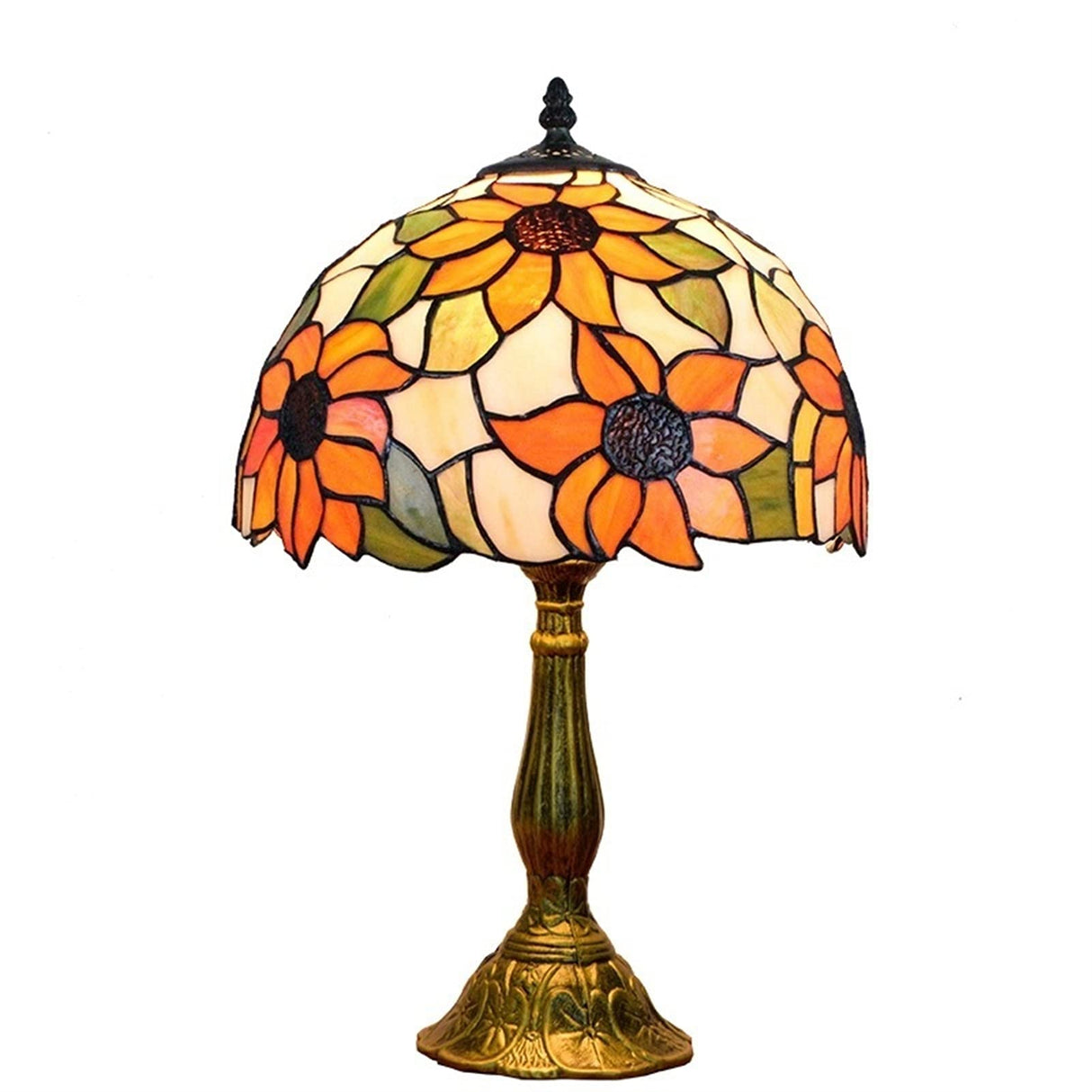 Tiffany Lamp Stained Glass Lamp Sunflower Yellow Bedroom