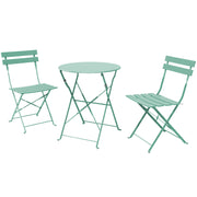 3-Piece Bistro Set Folding Outdoor Furniture Sets with Premium Steel Frame
