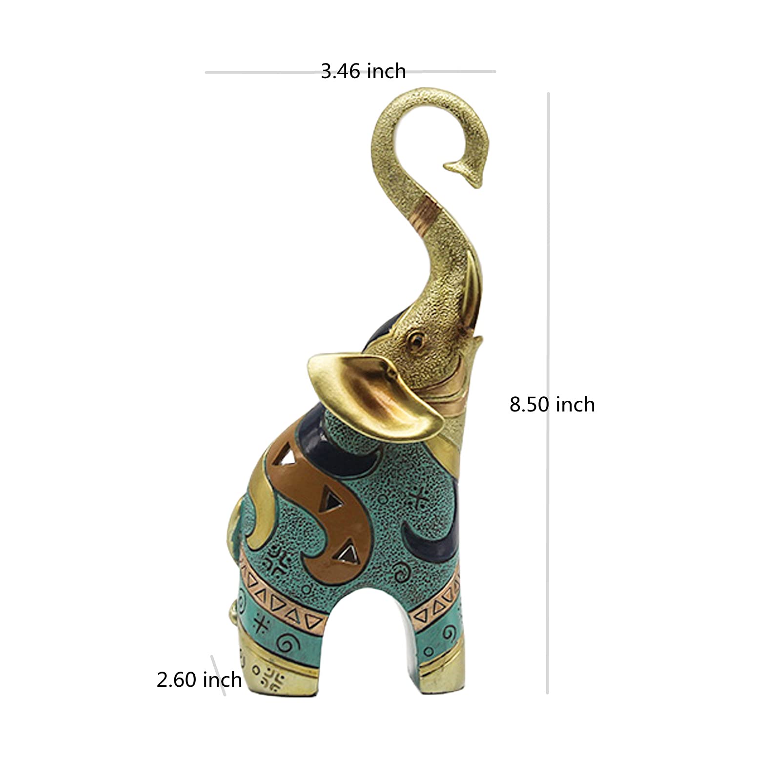 Good Luck Large Elephant Statue for Home, Elephant Statues Home Decor