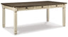 Bolanburg Farmhouse Dining Table with Drawers, Seats up to 6, Whitewash