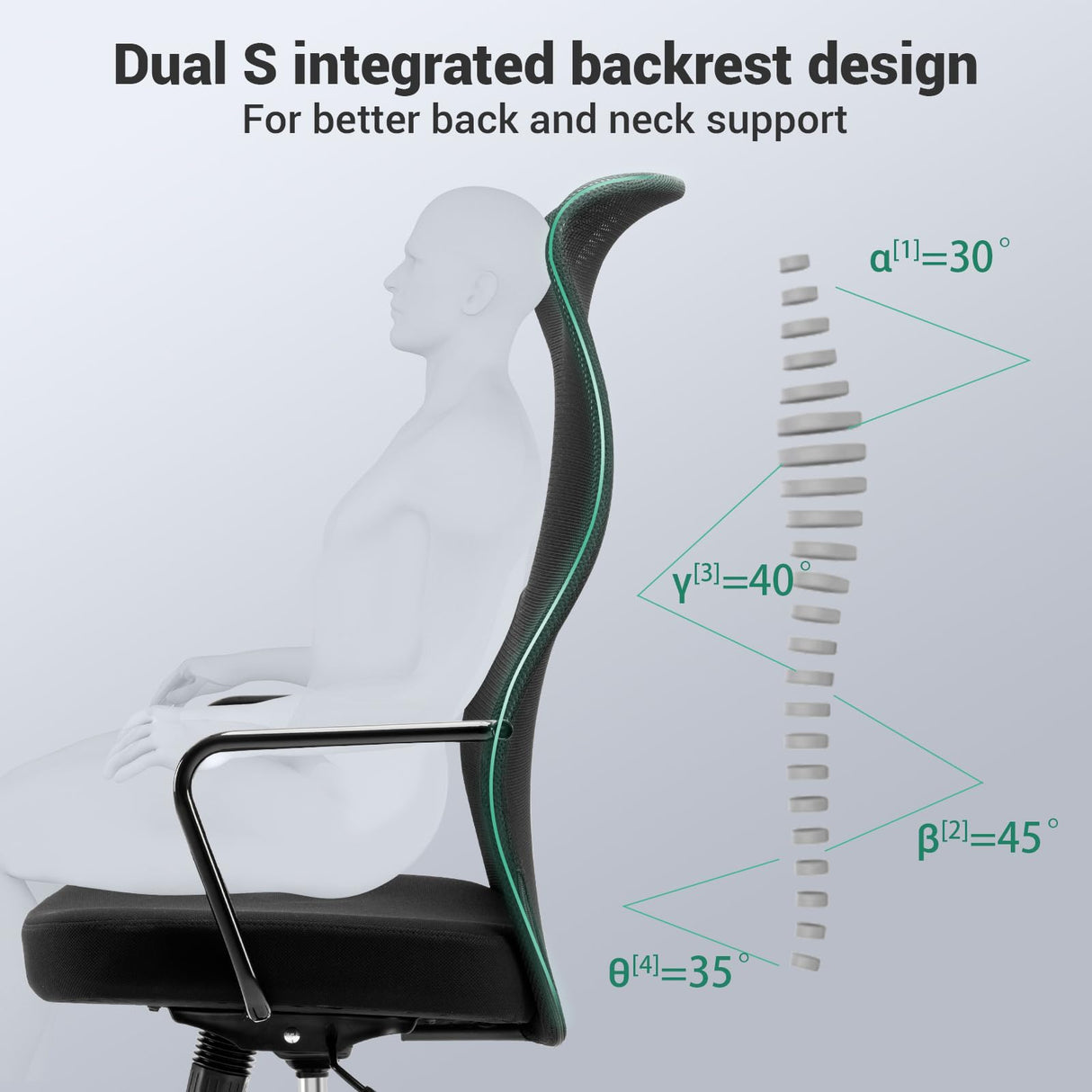 M101C Ergonomic Office Chair-High Back Mesh Office Chair