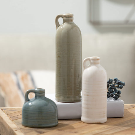 Ceramic Jug Vase Set, Farmhouse Decor