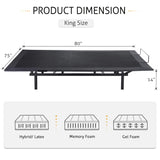 Electric Adjustable Bed Base, Ergonomic Basic King Size Bed Frame with Upgraded Motors