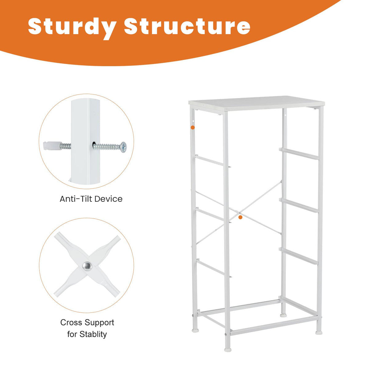 Dresser for Bedroom, Storage Drawers Skinny Fabric Storage Tower with 4 Drawers