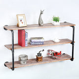 Floating Shelves for Wall Industrial Pipe Shelving,Pipe Shelves with Wood Shelf,Metal