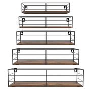 Floating Wall Shelves Set of 5, Wall Mounted Bathroom Shelves, Hanging Storage Shelf