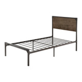 Twin Size Bed Frame with Wood Headboard