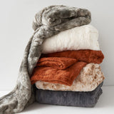 Oversized Minky Blanket, Super Soft Fluffy Luxury Throw Blanket Comfy Faux Fur Bed