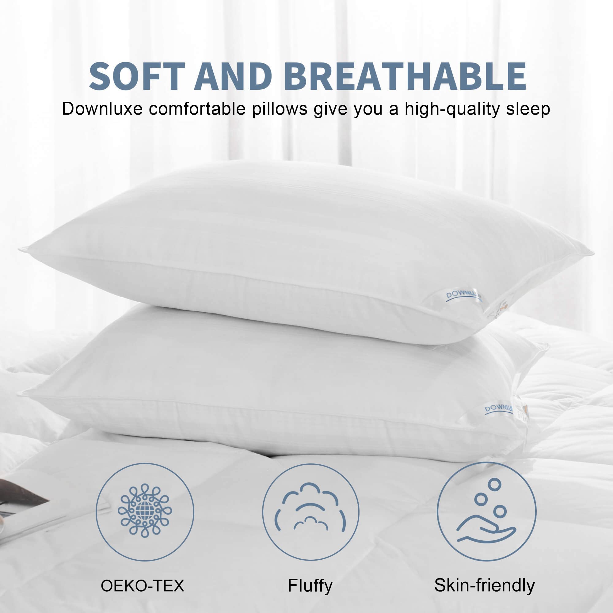 Down Alternative Pillows King Size Set of 2 - Hotel Collection