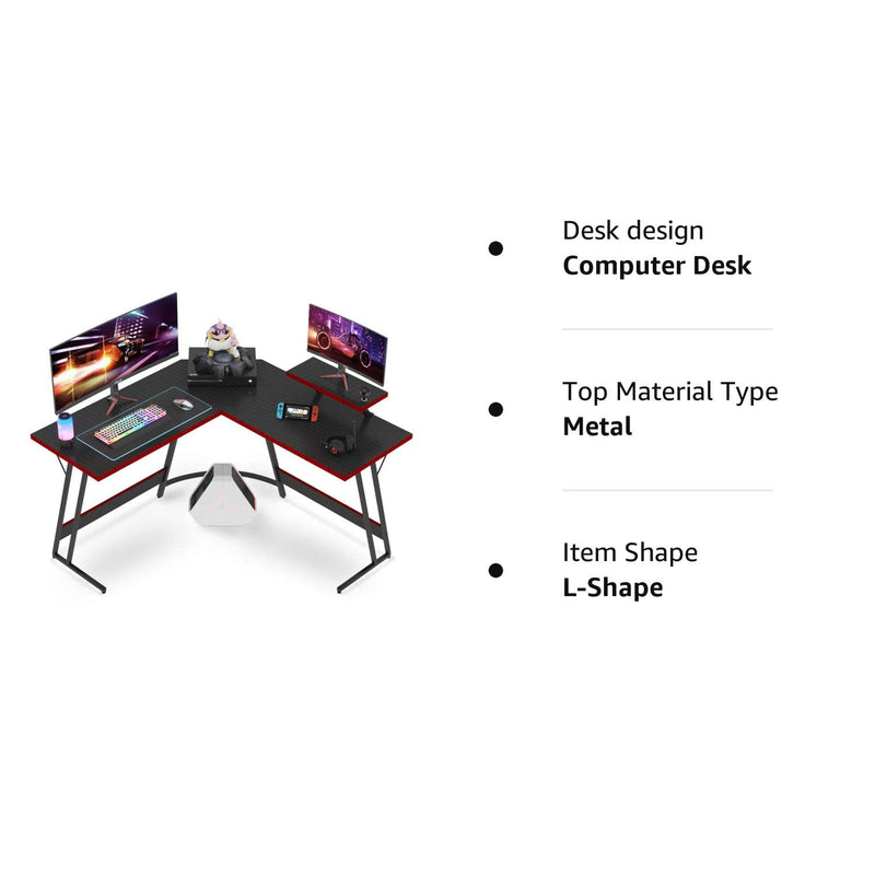 L Shaped Gaming Desk 51 Inch Computer Corner Desk, Home Pc Desk