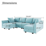 Convertible Modular Sectional Sofa U Shaped Couch