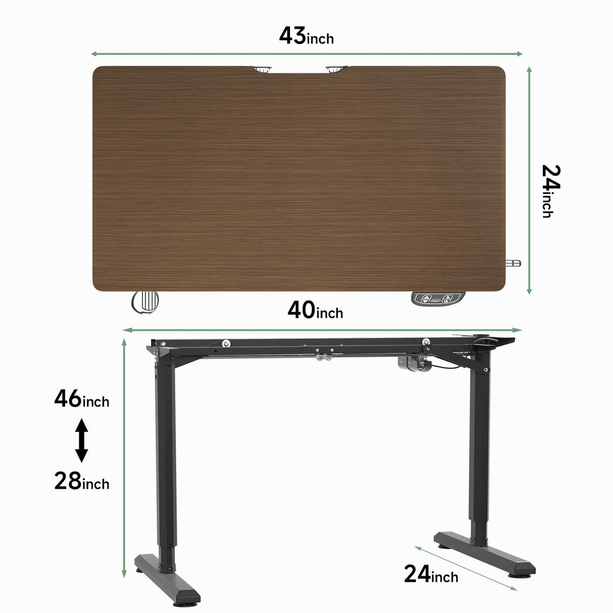 Electric Standing Desk Height Adjustable Compute