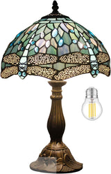 Tiffany Lamp Sea Blue Stained Glass Table Lamp 12X12X18 Inches