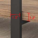 Industrial 4 Tier Bookshelf, Modern Metal and Wood