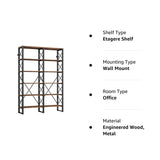 Open Large Bookcase, Industrial Style Shelves