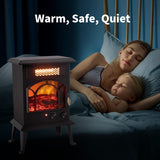 Freestanding Infrared Fireplace Heater for Indoor Use