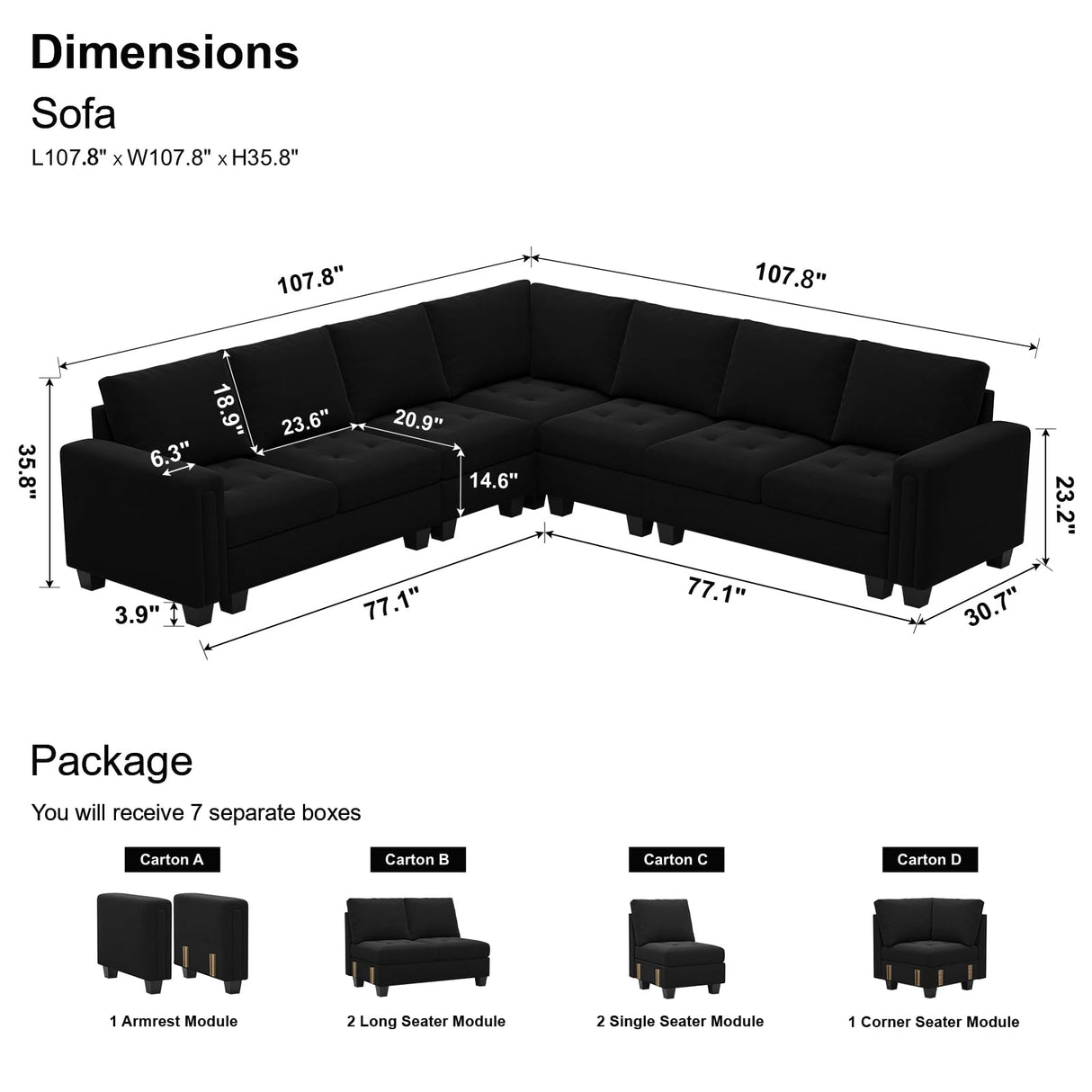 Shape Sofa Couch Oversized Convertible Sectional Sofa Couch