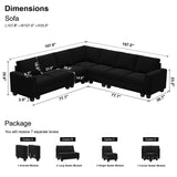 Shape Sofa Couch Oversized Convertible Sectional Sofa Couch