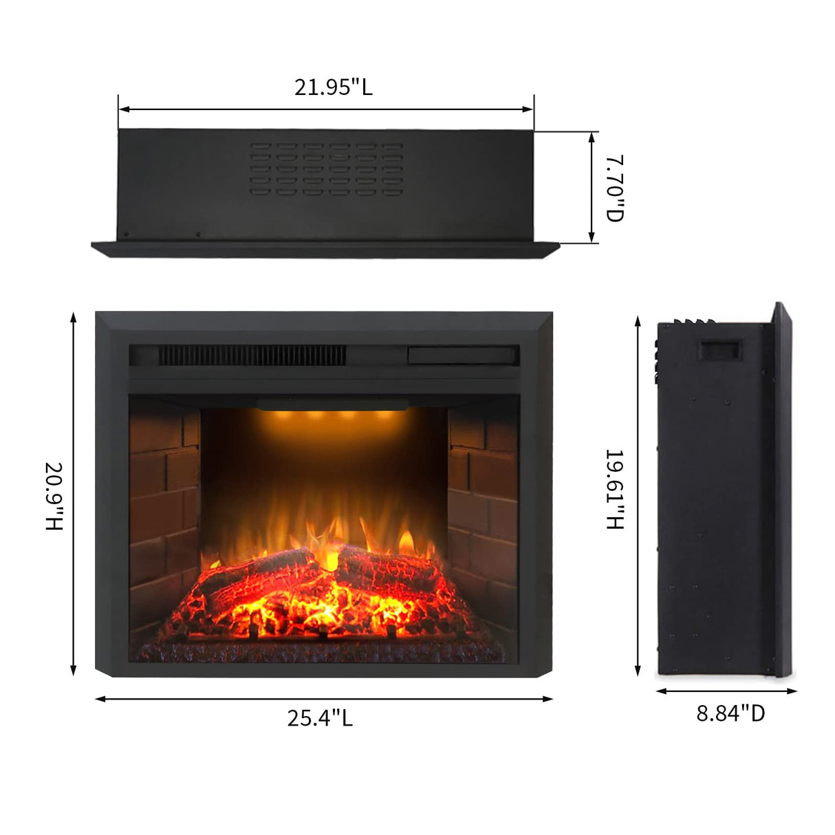 Electric Fireplace 33 Inches Electric Fireplace Insert