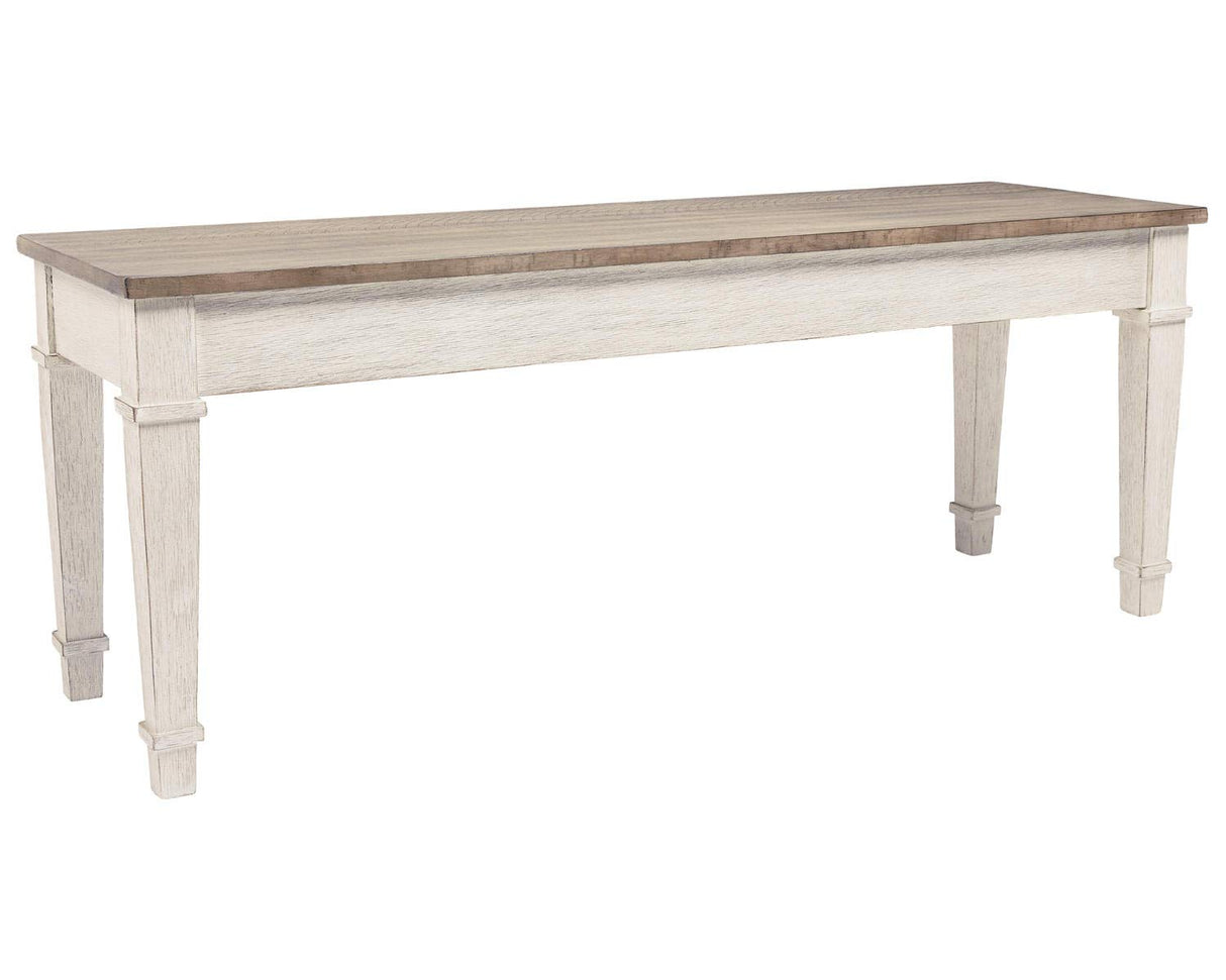 Skempton Farmhouse Storage Bench, White & Light Brown