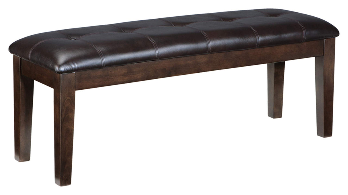 Haddigan Traditional Upholstered Dining Room Bench, Dark Brown