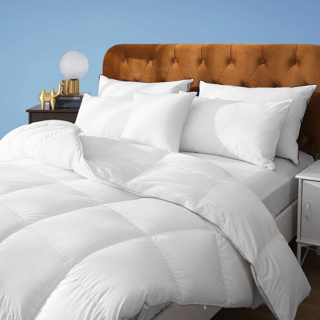 Hotel Collection Feathers Down Comforter King Size Fluffy Duvet Insert for All Season