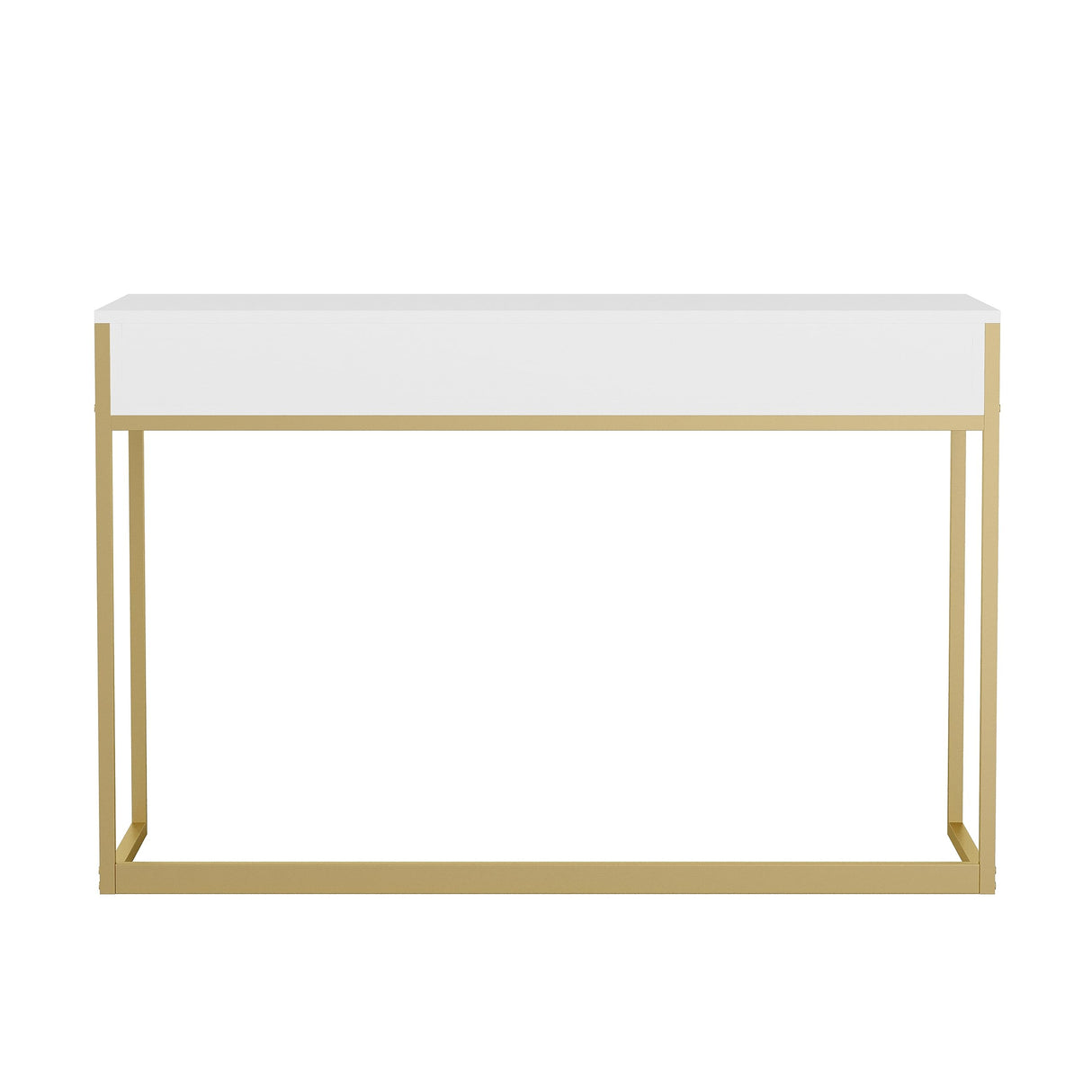 Drawers in White with Polished Brass Hardware