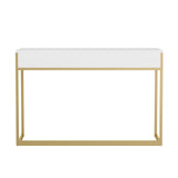 Drawers in White with Polished Brass Hardware