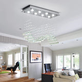 8-Lights Modern K9 Crystal Chandelier Light Fixture