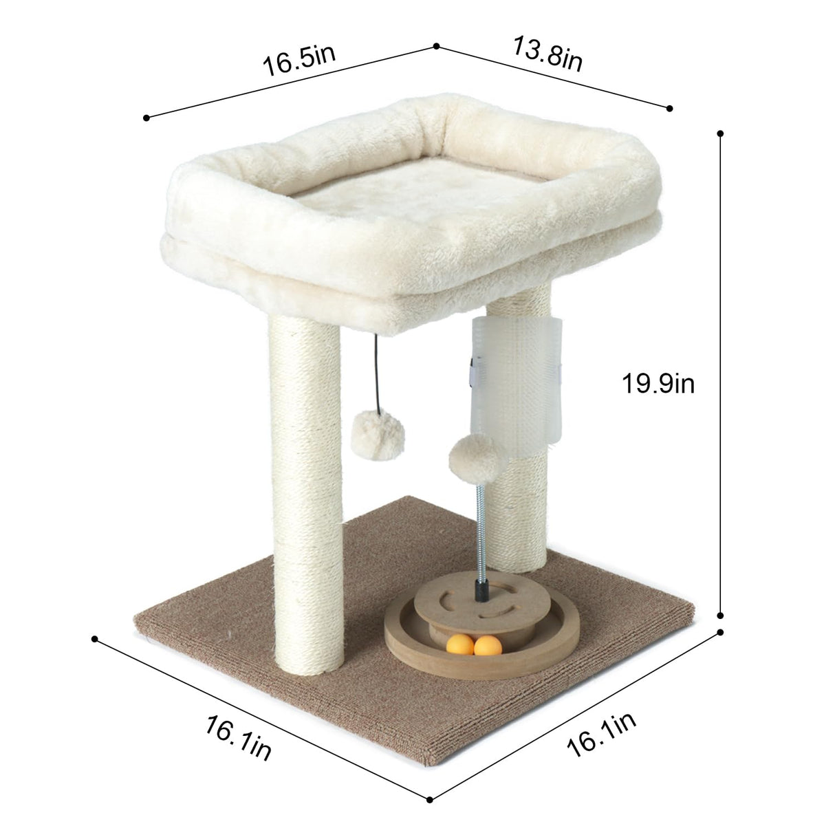 Cat Tree Scratching Post,Small Cat Tower with Perch Bed