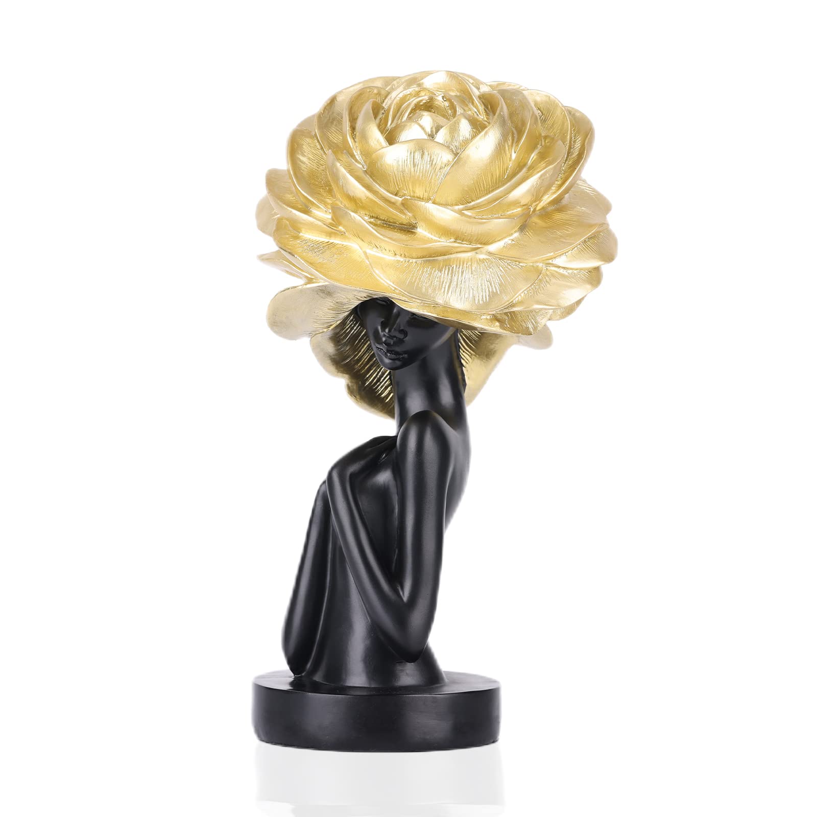 Black and Gold African Statues and Sculptures, African-American Women Busts