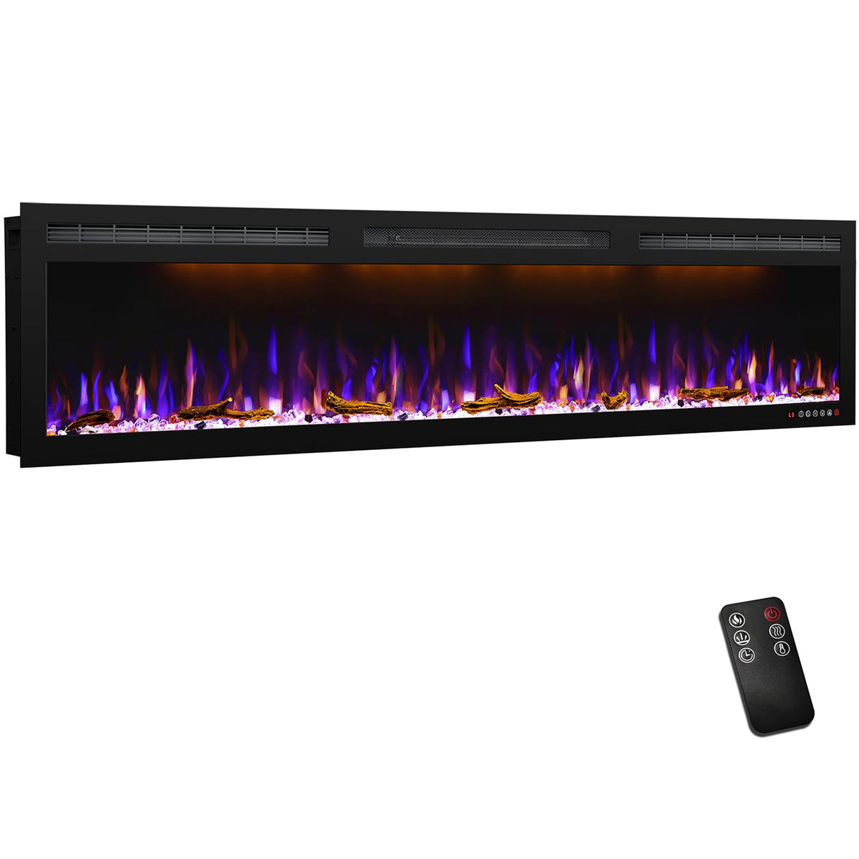 72 inch Electric Fireplace  Ultra Slim Frame