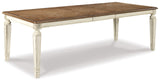 Realyn French Country Dining Extension Table, Seats up to 8