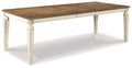 Realyn French Country Dining Extension Table, Seats up to 8, Chipped White