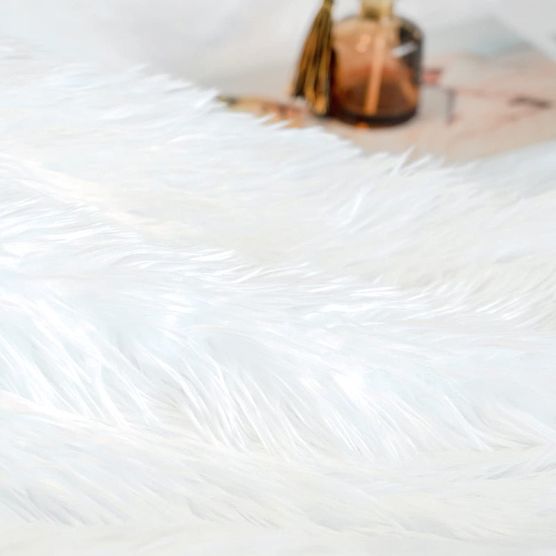 Extra Large Decorative Fluffy Faux Fur Blanket Queen Size Soft